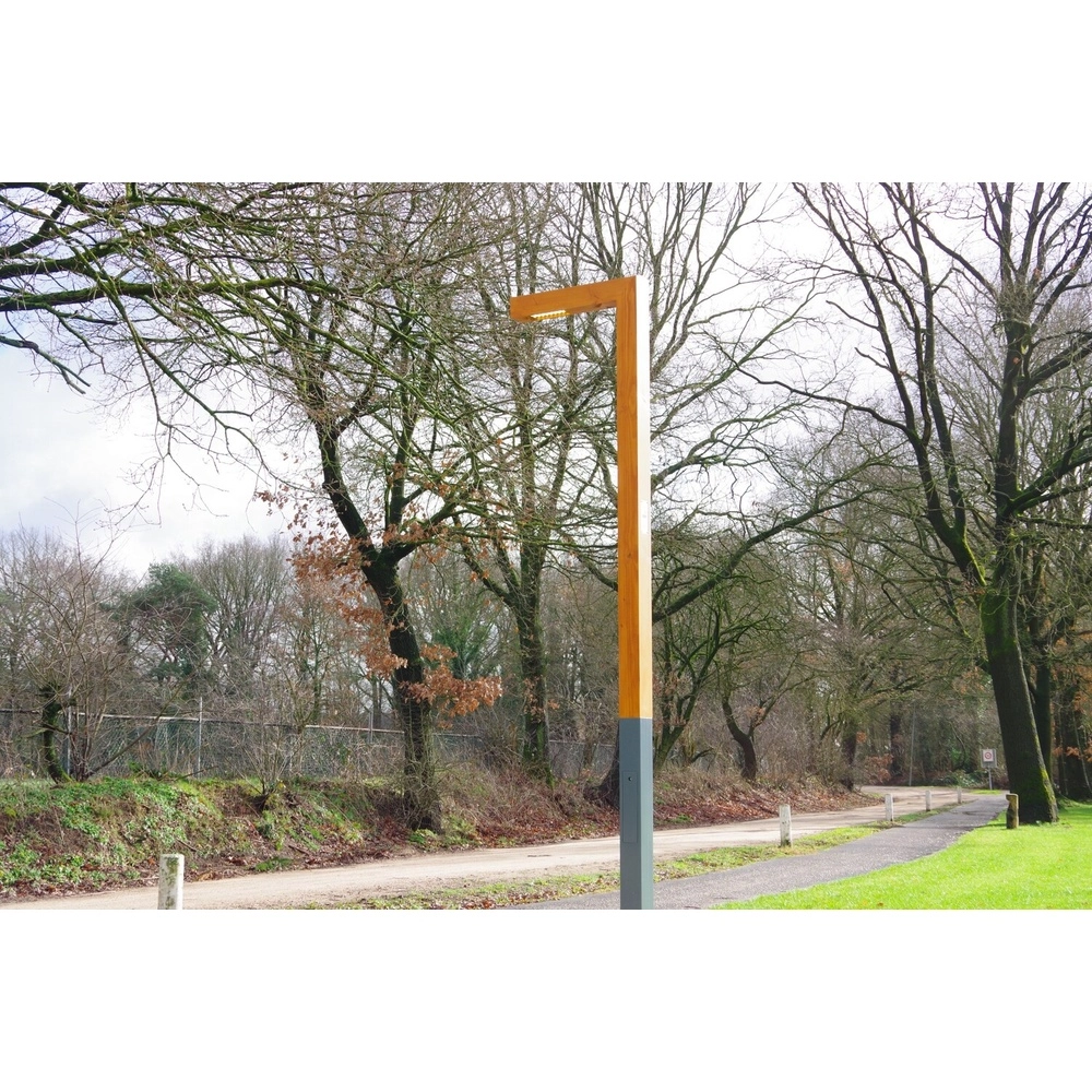Houten lantaarn Angelo Eiken - 3M - 3000K Timberlab 8716803513594