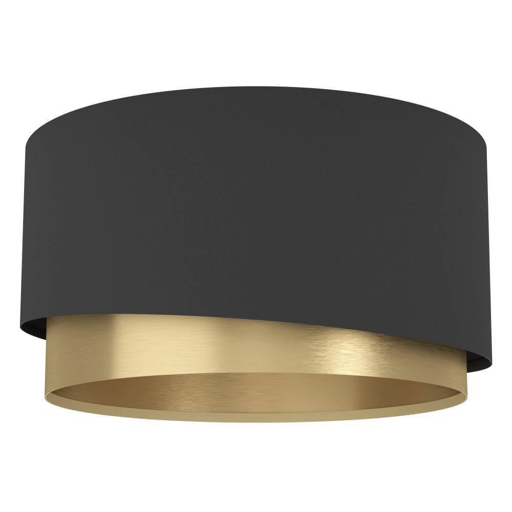 Plafondlamp zwart met goud Manderline Ø 45cm