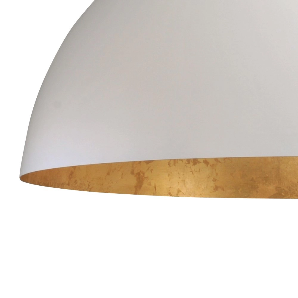 Stoere witte hanglamp Industria Bud 80cm wit met oudgoud Masterlight 8718121182827