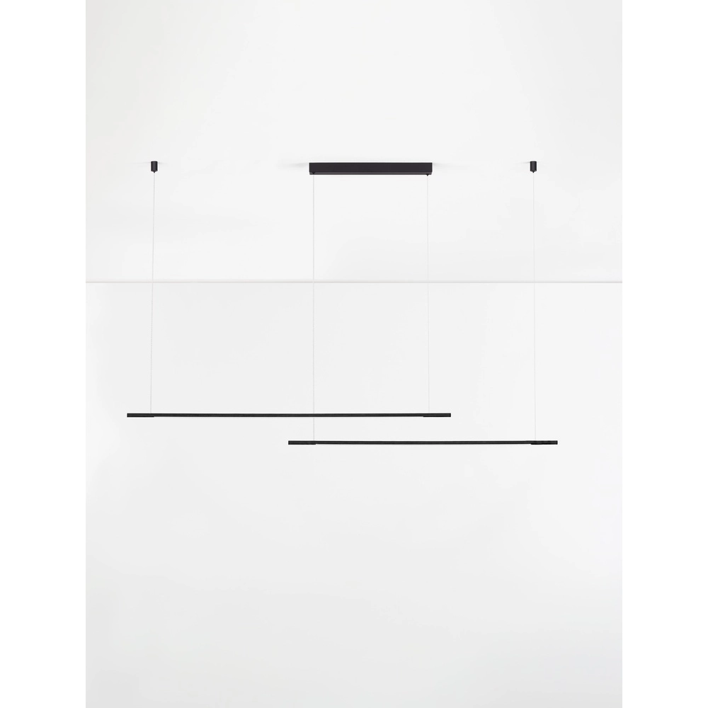 Strakke hanglamp Brillia zwart 161cm Lyora 5212017473790