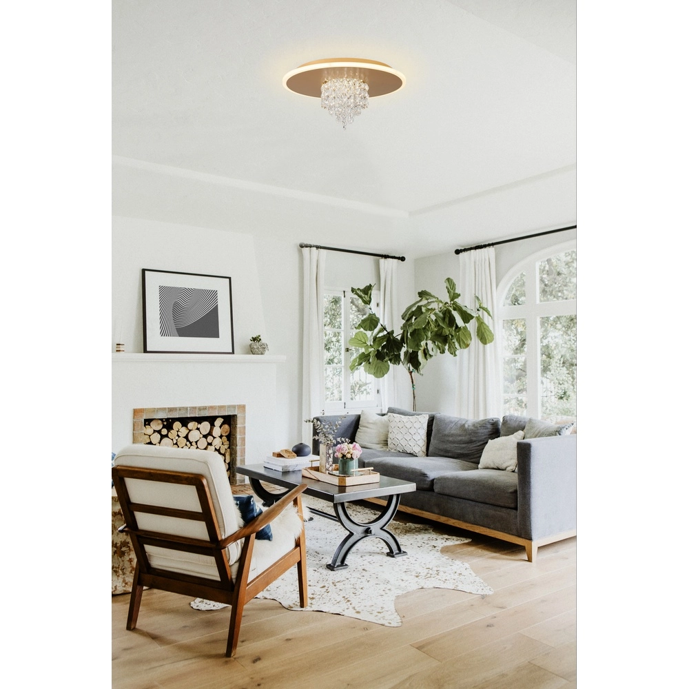 Plafondlamp Deluge goud Searchlight 5053423299051