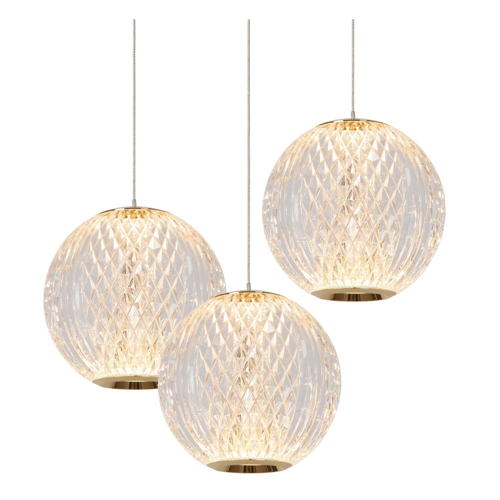 Gouden hanglamp Cintra vide 3-lichts Lucide 5411212134394