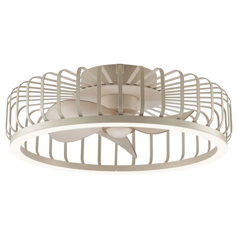 Draadlamp plafondventilator Capo zand bruin