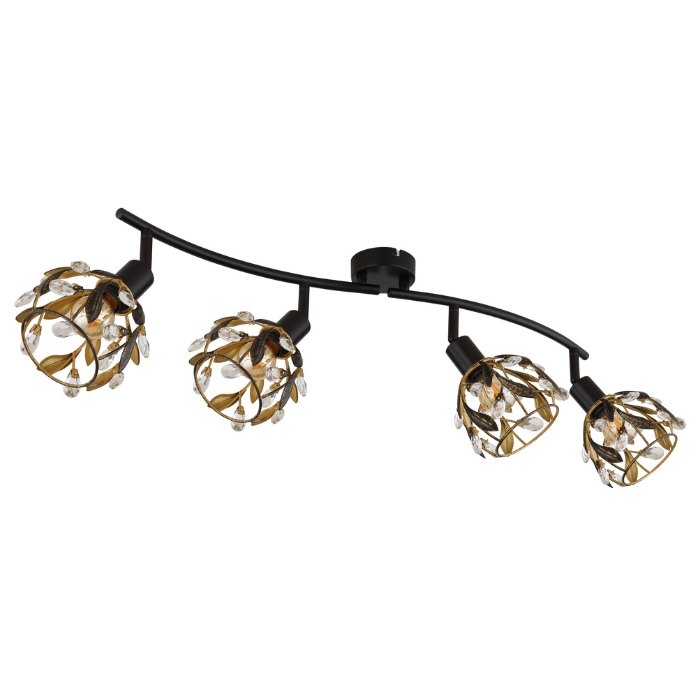 Landelijke plafondlamp Mika zwart Globo 9007371528295