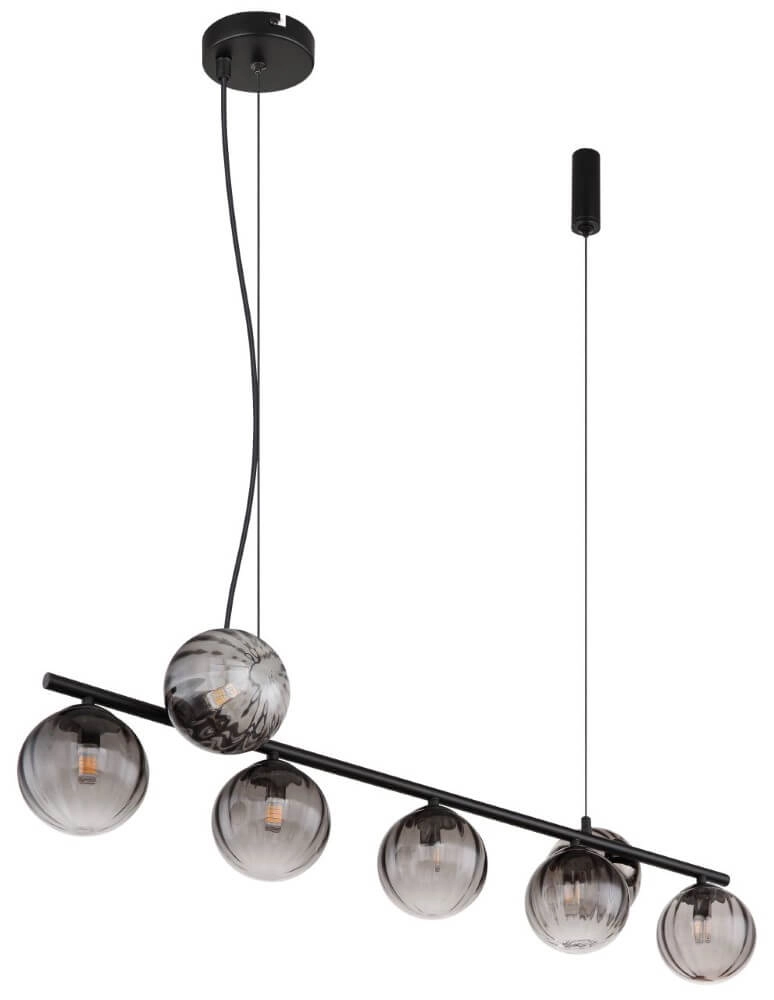 7-lichts hanglamp Dallerta smoke glas Globo 9007371452576