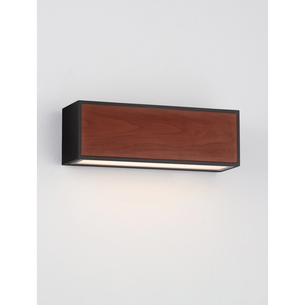 Solar wandlamp Brown zwart met hout