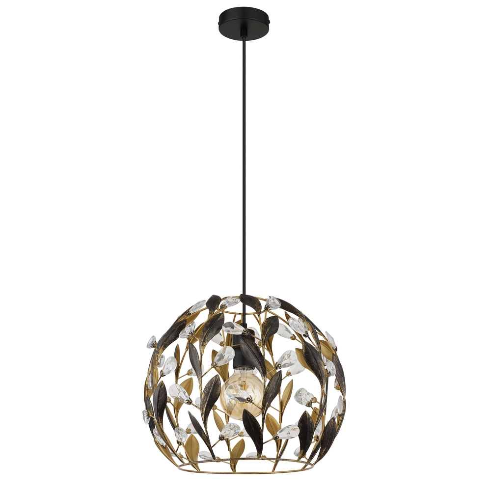 Landelijke hanglamp Mika zwart Globo 9007371519941