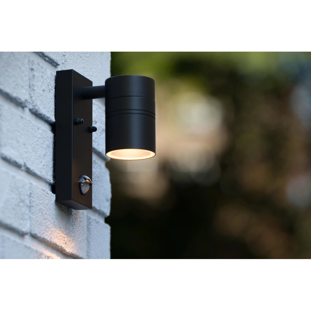 Wandspot Arne-Led Ir down zwart met sensor Lucide 5411212143853