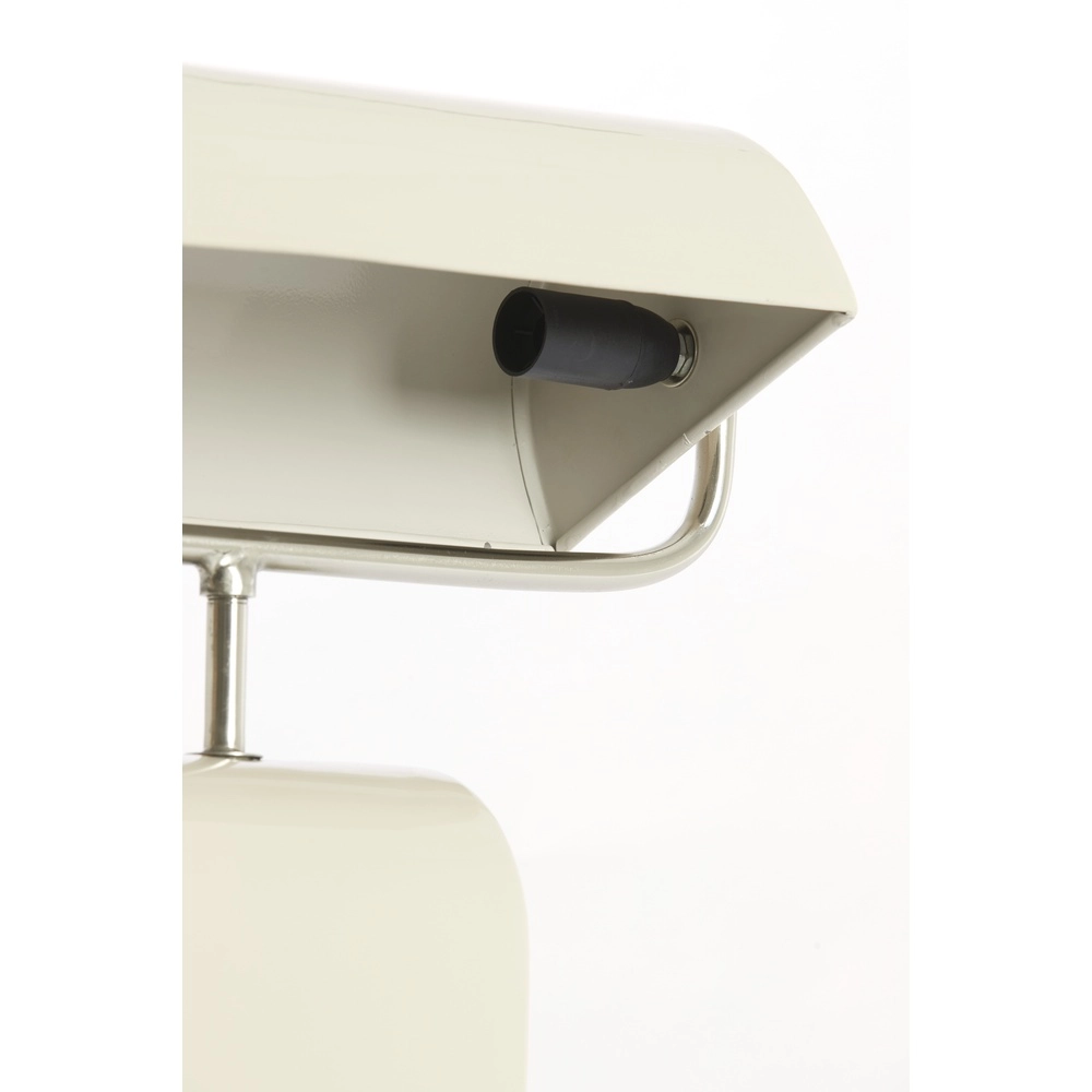 Crème bureaulamp Cardona met nikkel - 1x E27 Light & Living 8717807816254