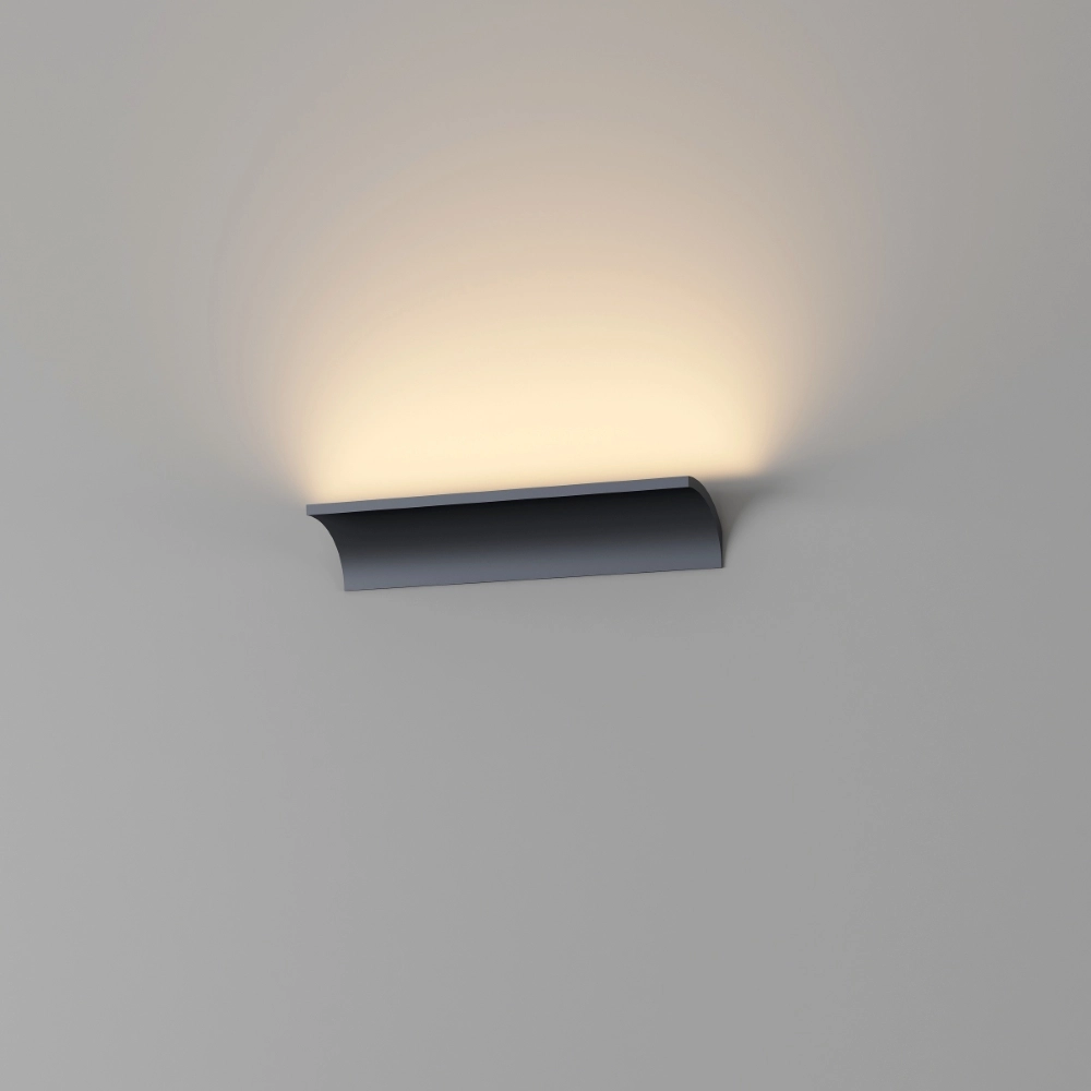 Indirecte wandlamp Malibu Up - zwart