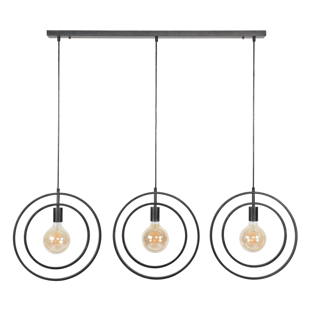 Eettafel hanglamp Turn 3L - Ø 40cm - charcoal Lyora 8716803513167