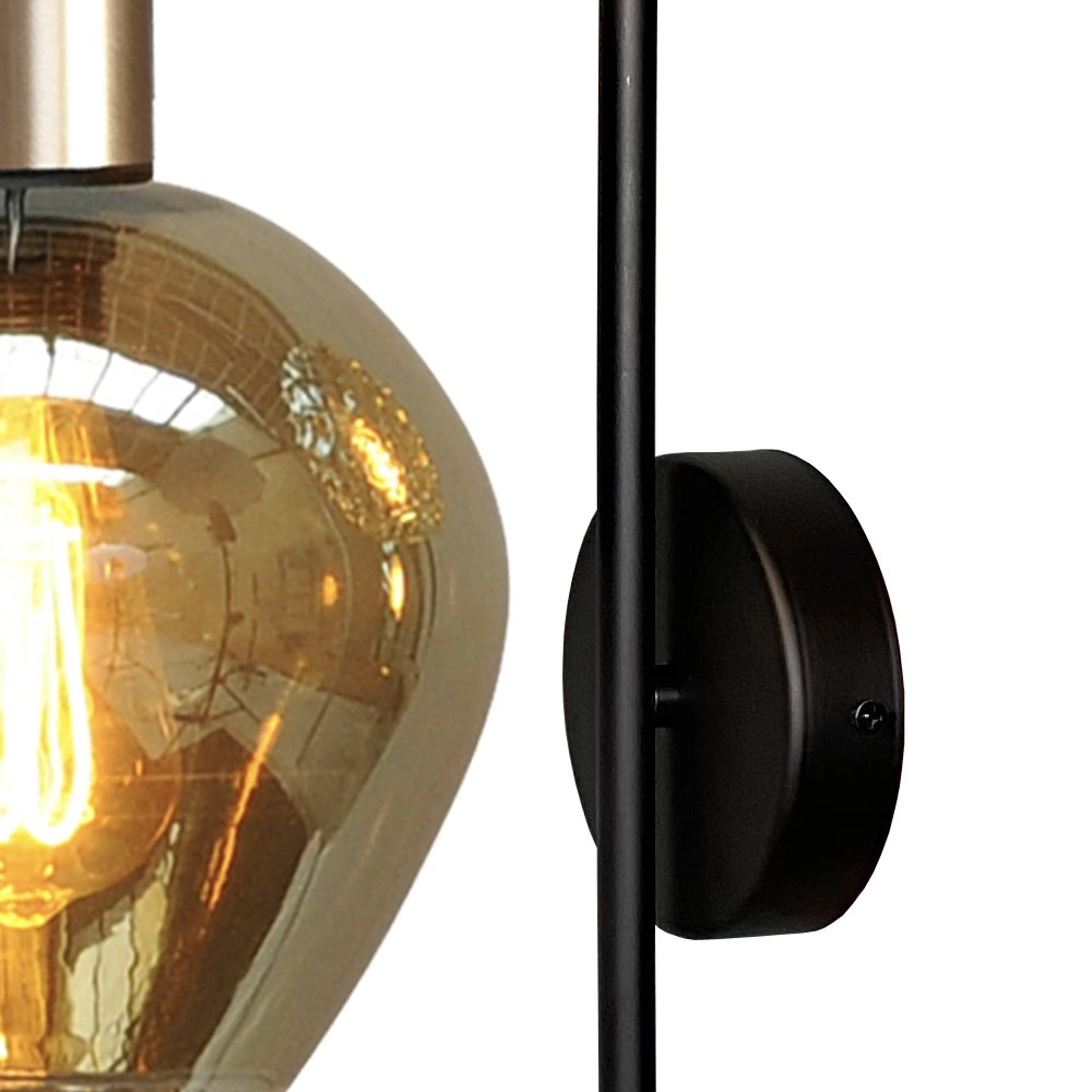 Zwarte wandlamp Bounty met gouden fitting Masterlight 8718121251059