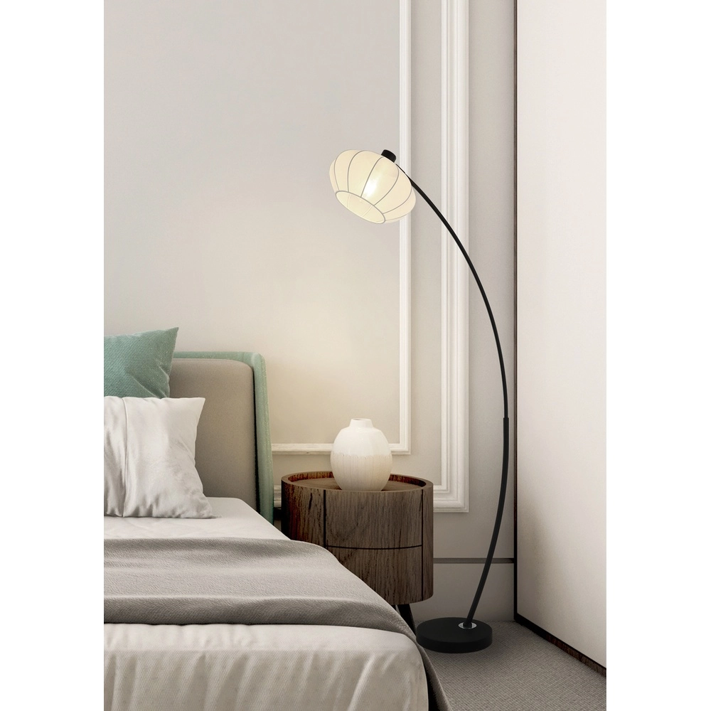 Vloerlamp Radiant zwart met kap Searchlight 5053423300900