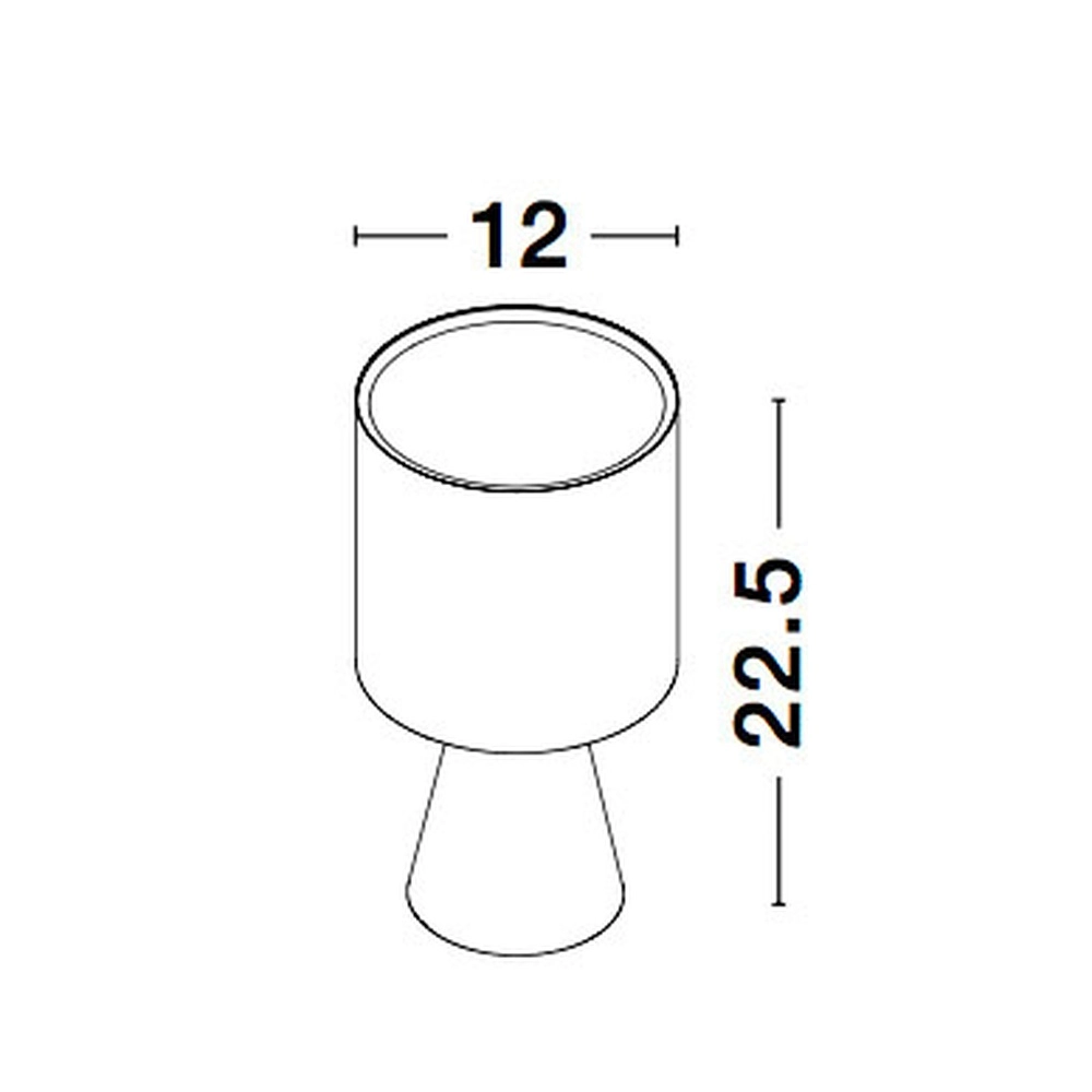 Tafellamp Zero grijs met zwarte kap Lyora 5212017427823