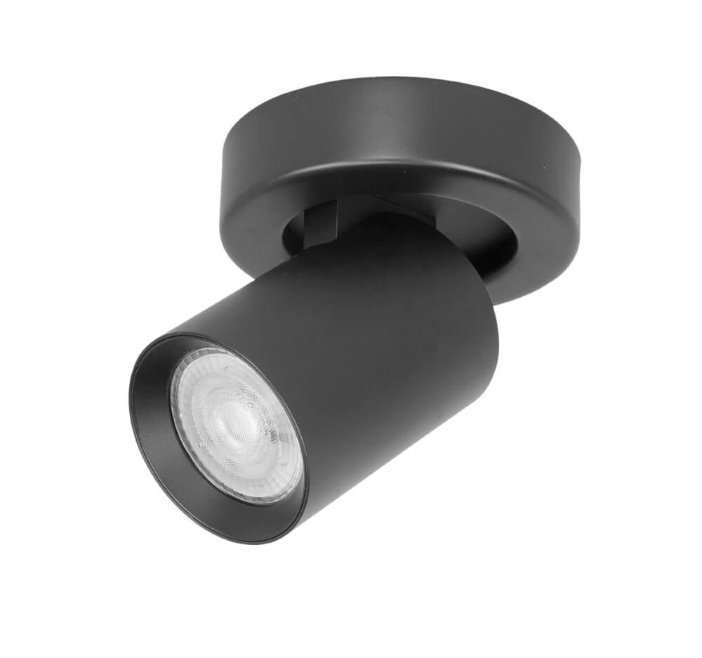 Opbouwspot Oliver 1-lichts mat zwart Opbouwspot Oliver 1-lichts mat zwart