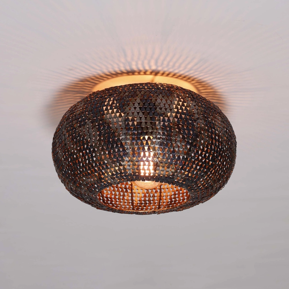 Schubbenlook plafondlamp Armor Ø 40cm