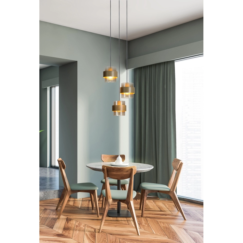 Hanglamp Royal 3-lichts zand bruin Searchlight 5053423296784