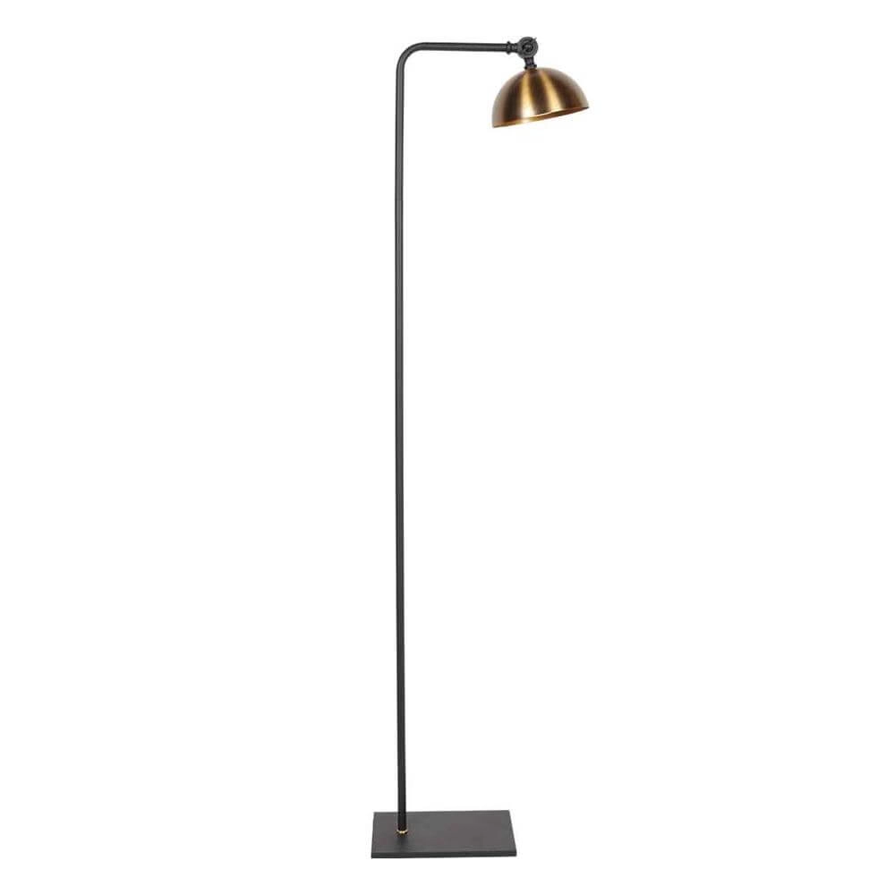 Vloerlamp Pintino zwart met brons