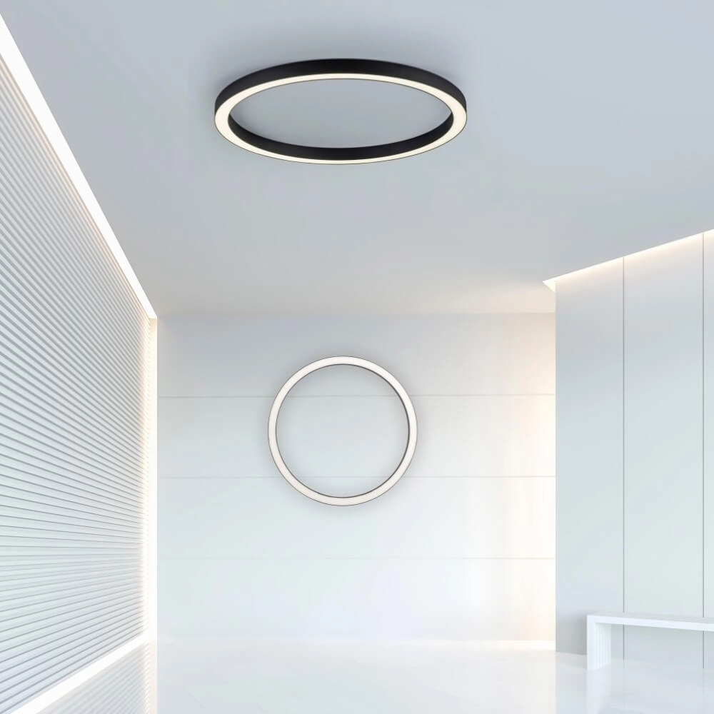 Ronde vloerlamp Pure Lines Round Ø 70cm antraciet Paul Neuhaus 4012248373521