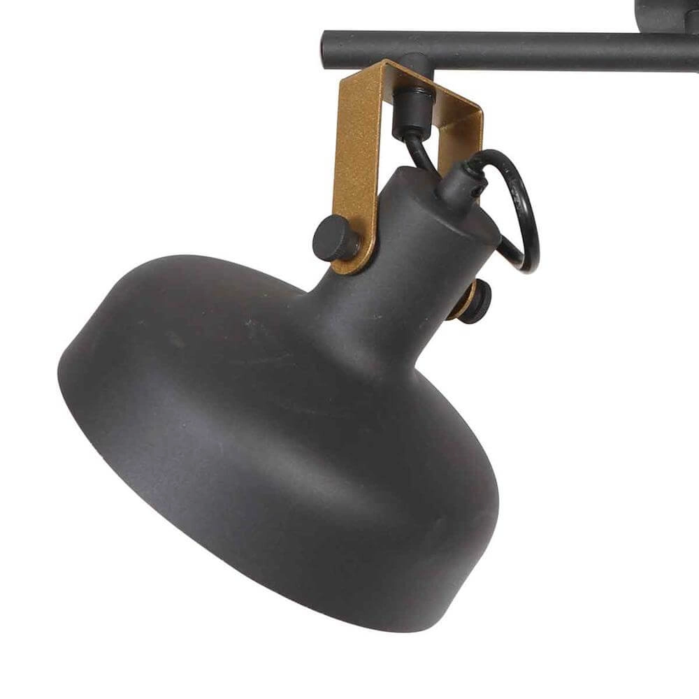 Plafondlamp Prato zwart met goud 2-lichts Steinhauer 8712746176384