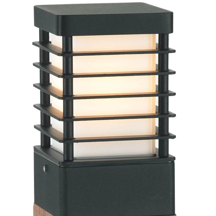 Tuinverlichting hout Selham 85cm zwart met houtbruin Franssen 7042891410660