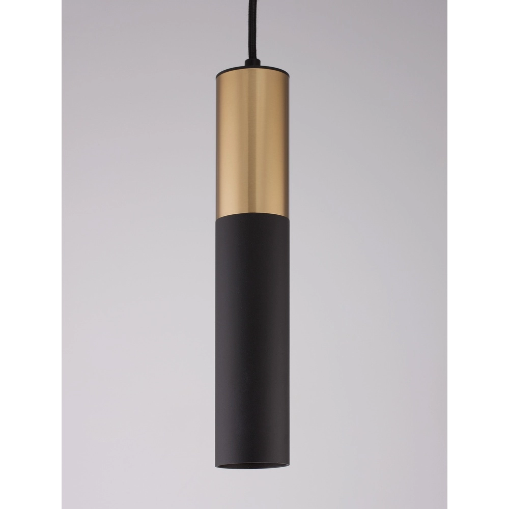 Hanglamp Pongo M enkel 30cm goud met zwart Lyora 5212017430342