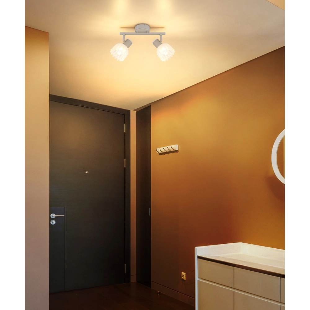 2-lichts plafondspot Planta zand bruin Globo 9007371569939