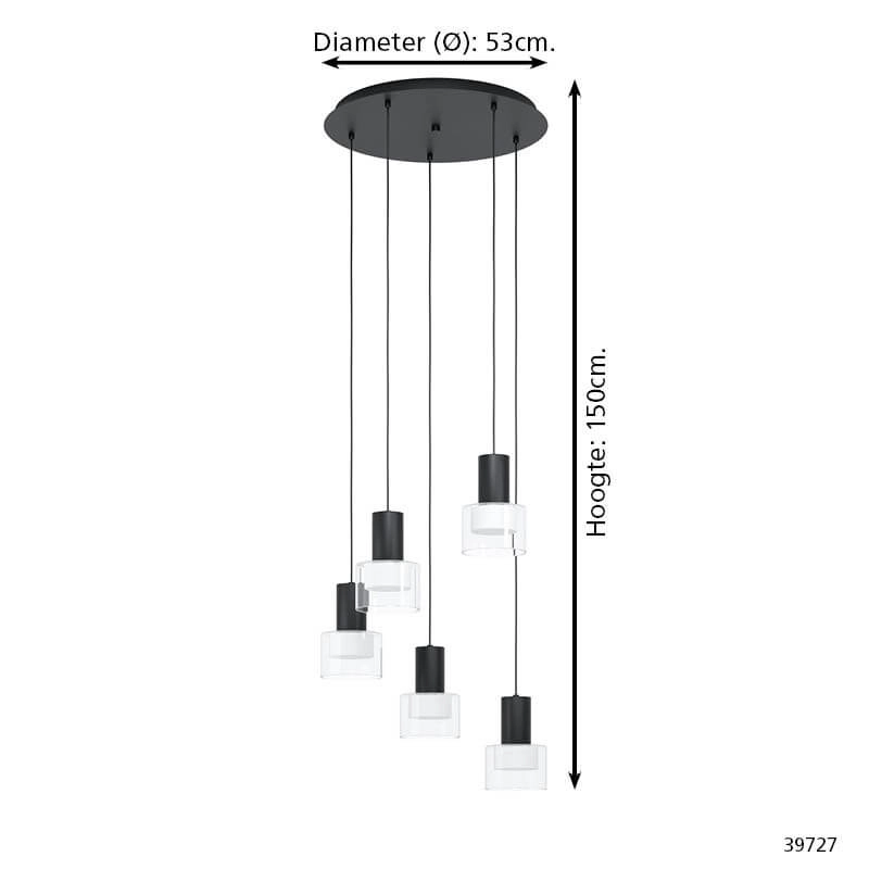 Vide hanglamp Molineros zwart - led Stars of Light 9002759397272