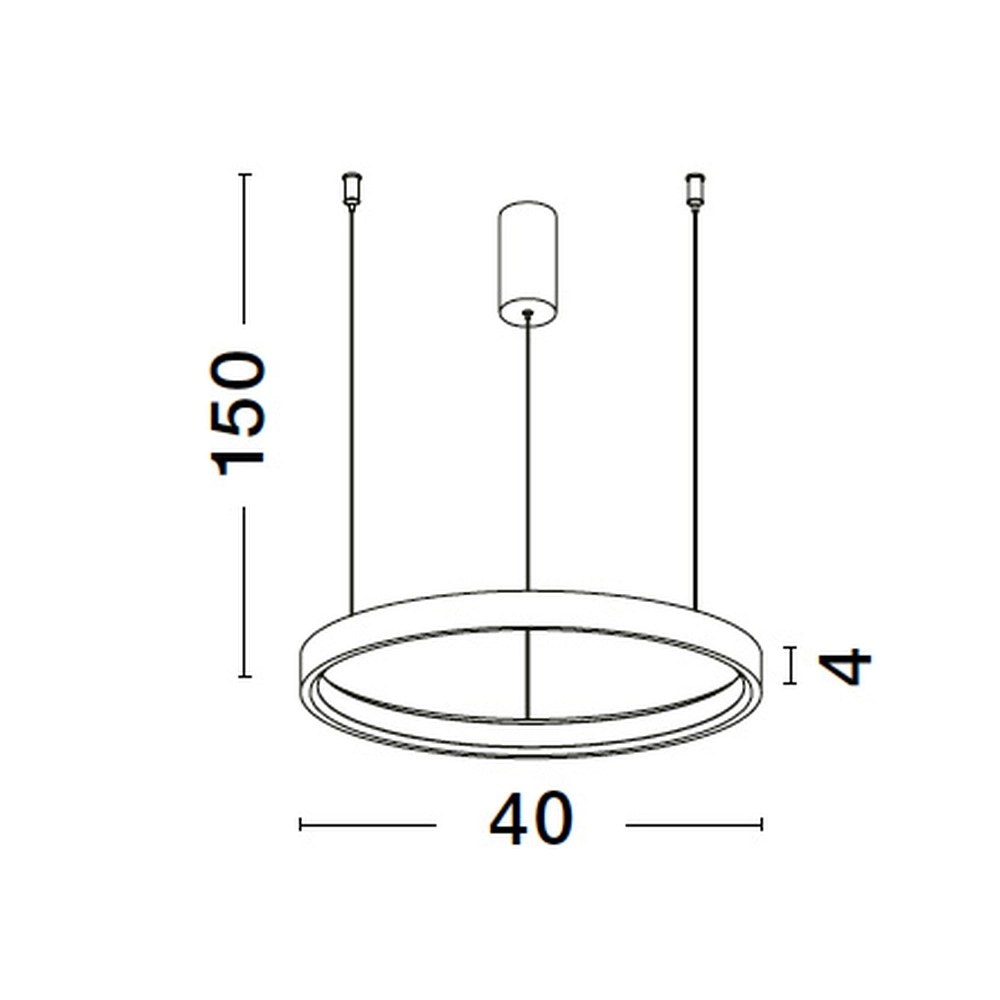 Ronde hanglamp Perrine zwart Ø 40cm Lyora 5212017438379