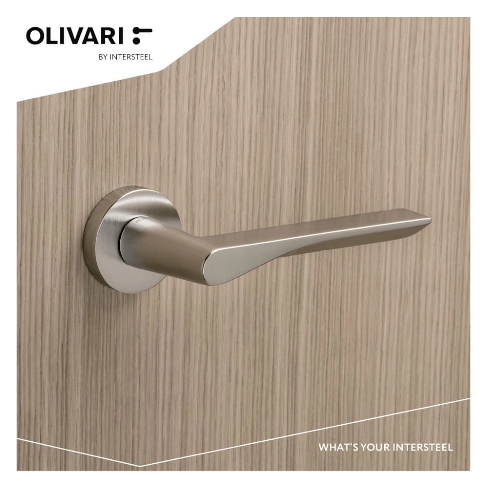 Design deurklink Fin mat chroom Olivari 8714186477779