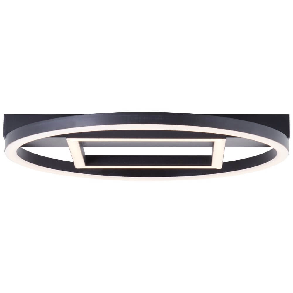 Plafondlamp Maureen Ø 37cm met vierkantje zwart Brilliant 4004353420085