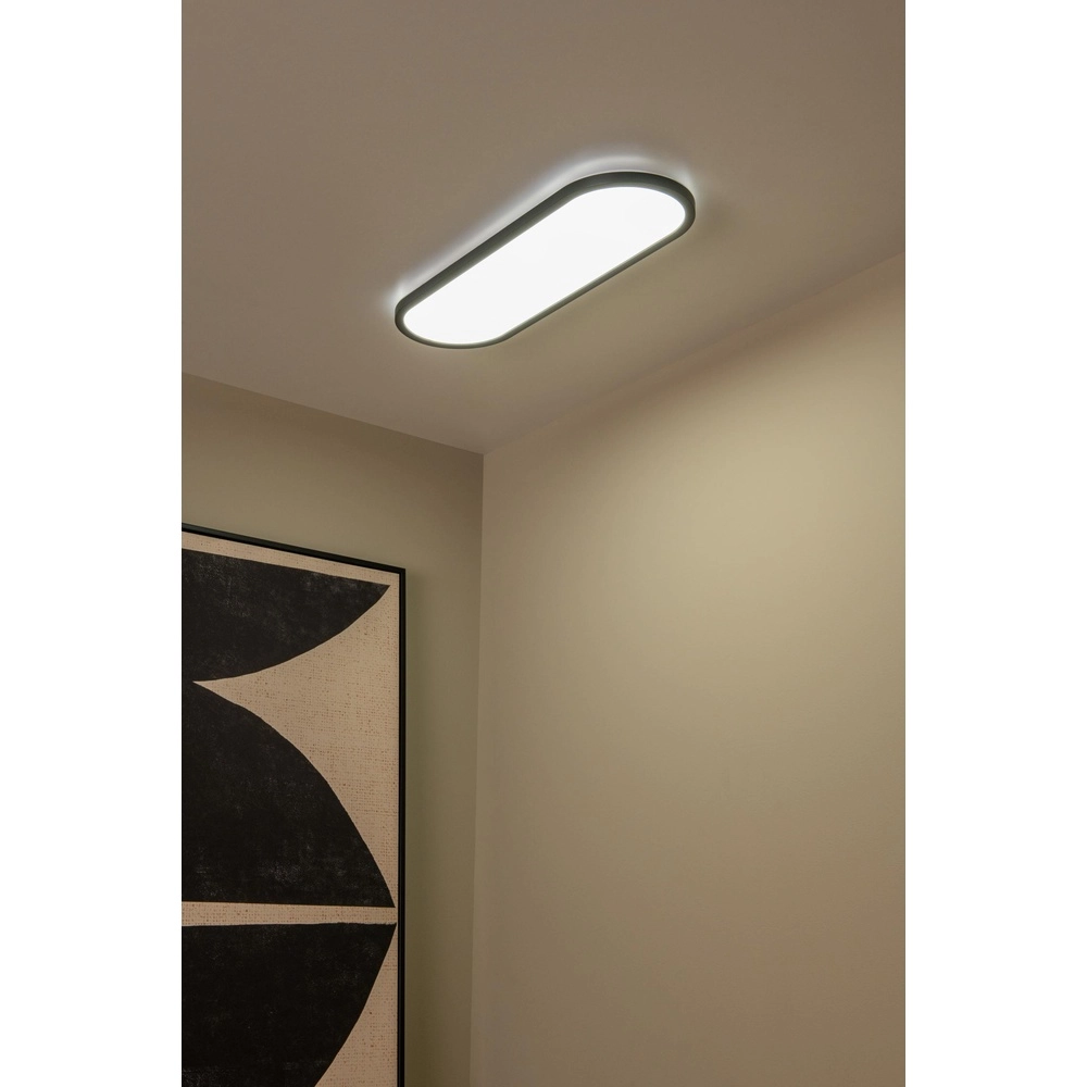 Ovale plafonniere Elly zwart 24W Lucide 5411212071811