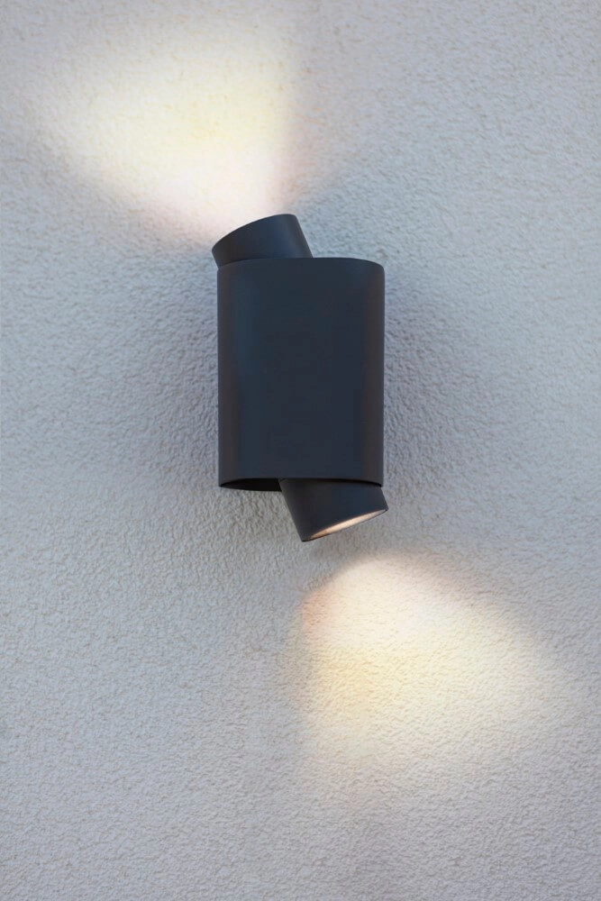 Wandspot Cypres up & down antraciet Lutec 6939412014876