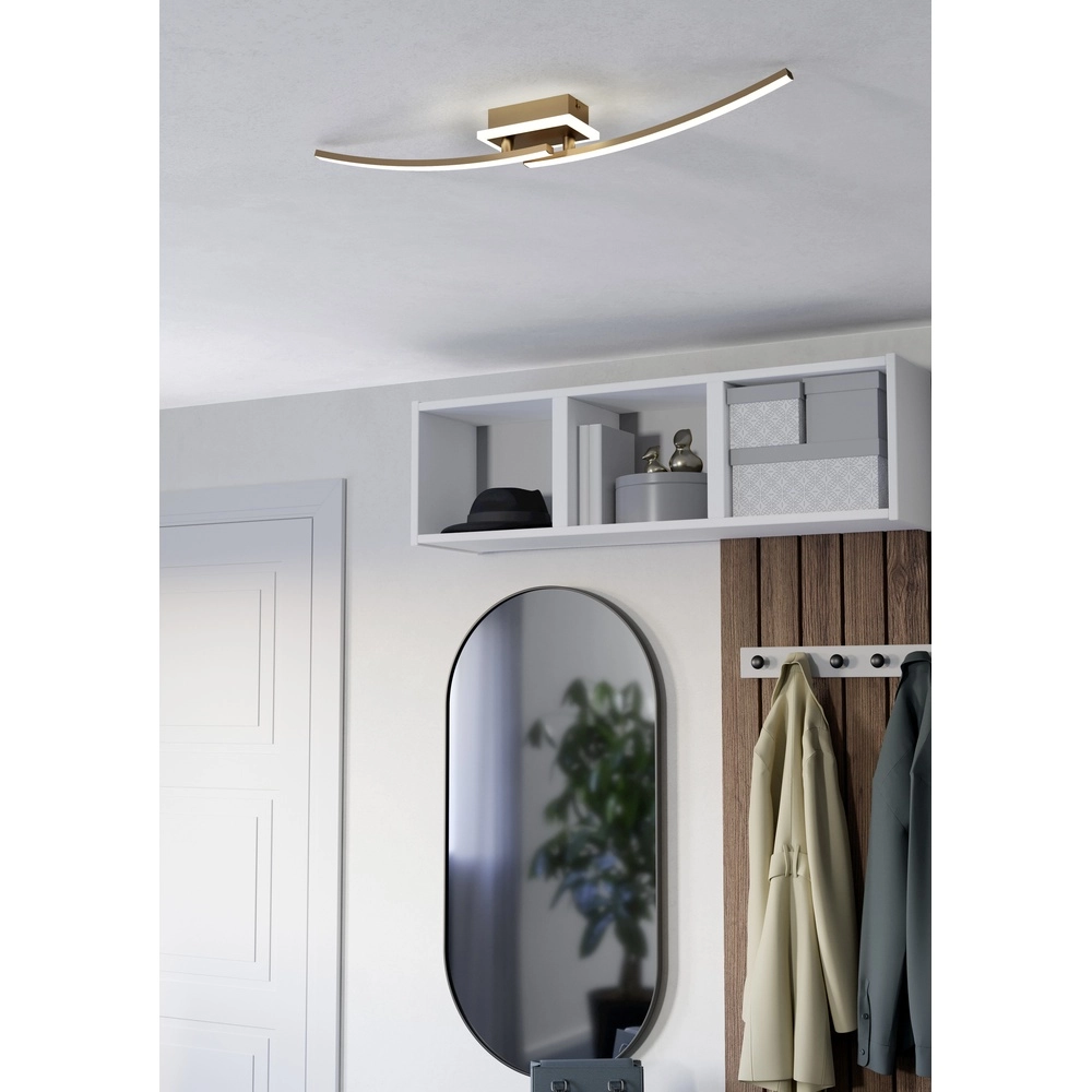Plafondlamp Lungolago Led - brons - vierkant Eglo 9008606316083