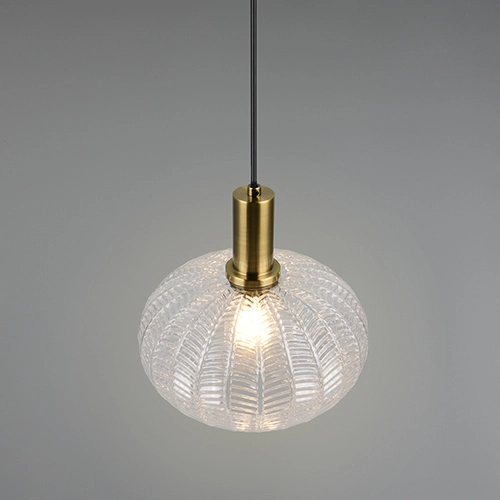 Klassieke hanglamp Elvezia transparant glas Trio 4017807682045