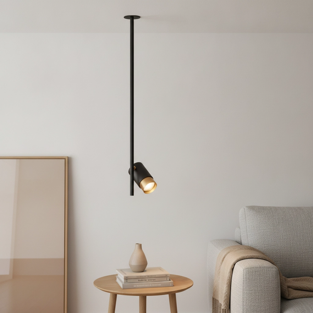 Plafondlamp Pongo inbouw enkel zwart en goud