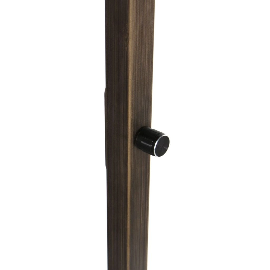 Vloerlamp brons Stang met witte kap Steinhauer 8712746189704