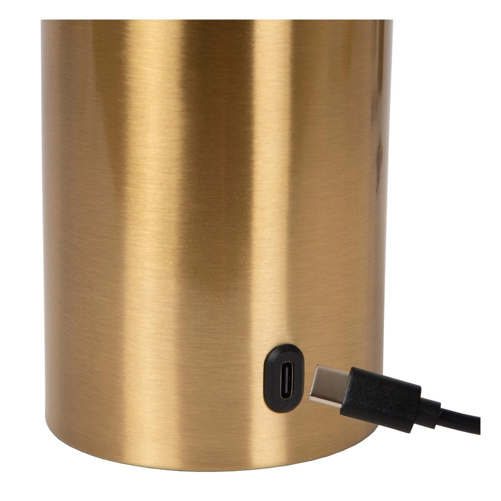 Oplaadbare tafellamp Vivo goud Lucide 5411212520845