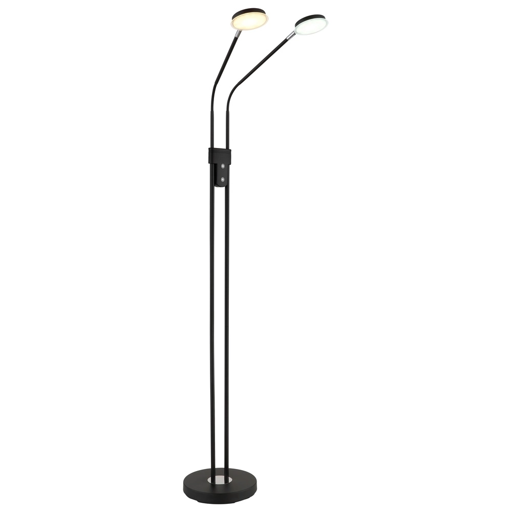 Leeslamp dubbel Silvio zwart Globo 9007371580378