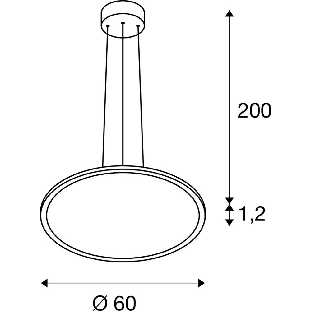Hanglamp Panel grijs Ø 60cm SLV 4024163315975