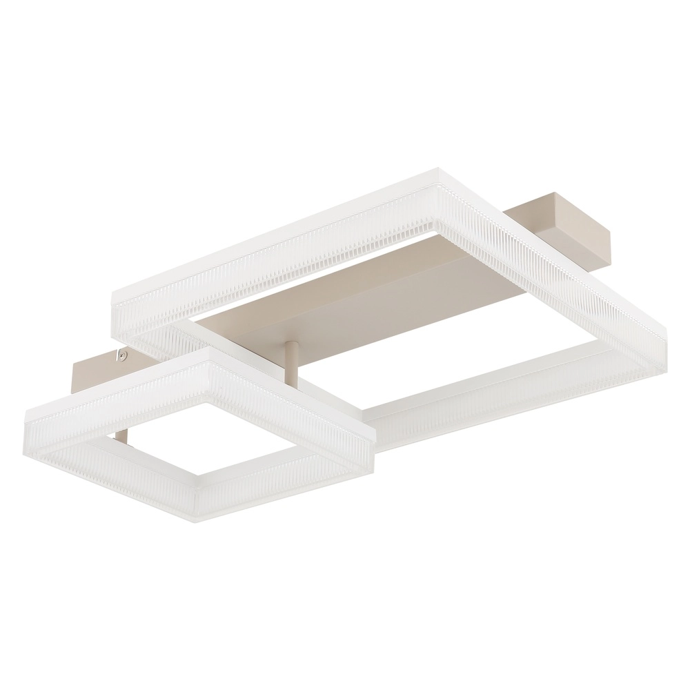 Moderne plafondlamp Zara zand bruin vierkant 53cm Globo 9007371579075