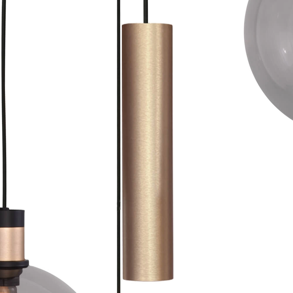 Vide hanglamp Lazise 2 3x Ø 25cm en 2x GU10 goud Masterlight 8718121303895
