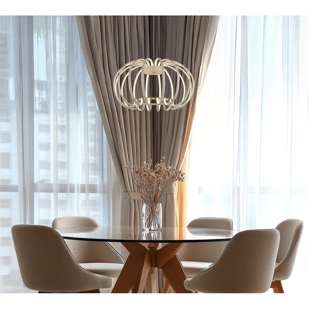 Hanglamp Ribbon zand bruin Globo 9007371578306