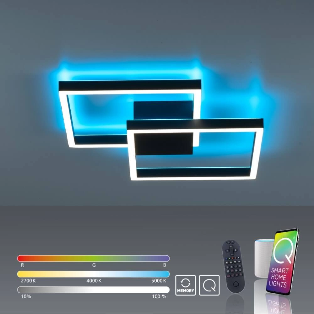 Design plafondlamp Q-Marko vierkant Paul Neuhaus 4012248366622