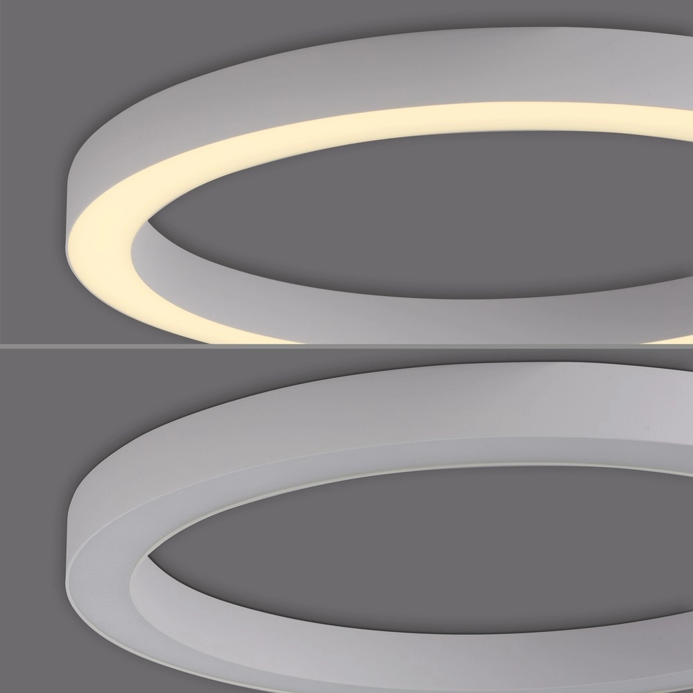 Strakke led plafondlamp Pure Lines Round Ø 50cm - wit Paul Neuhaus 4012248395806