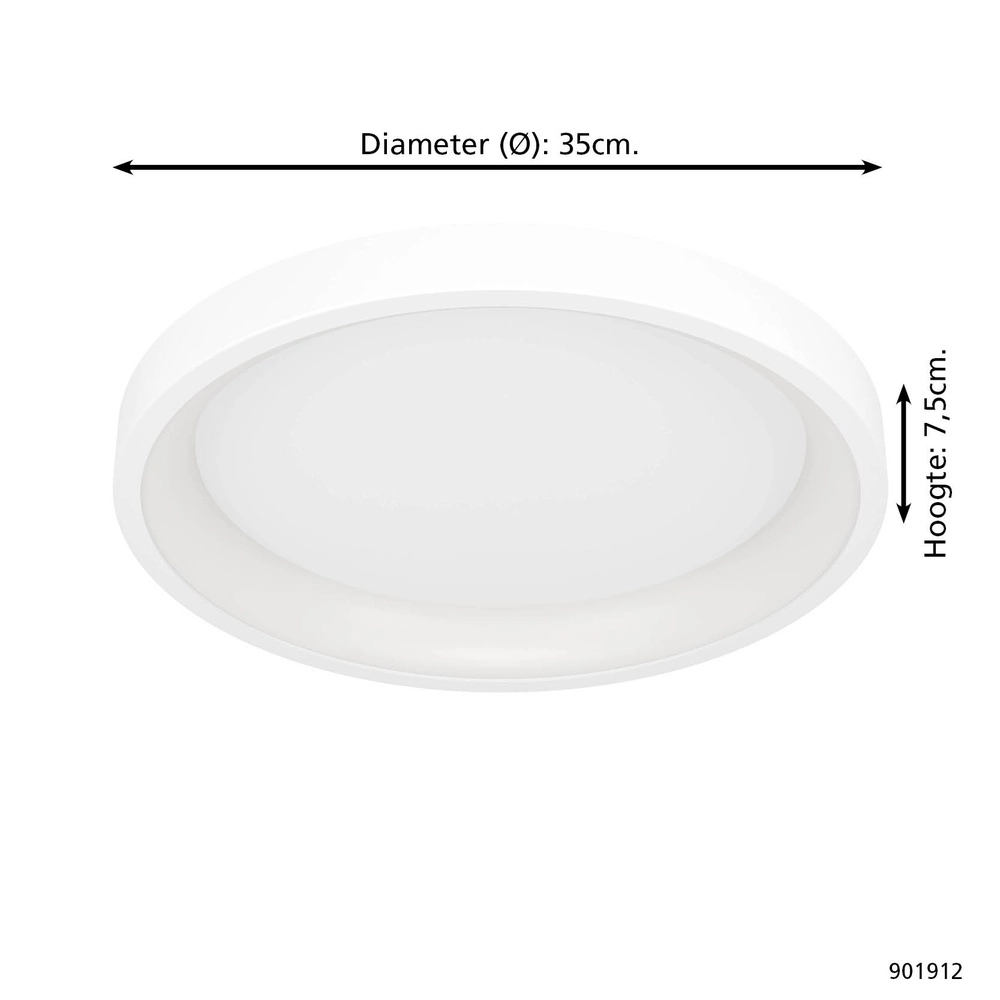 Ronde plafondlamp Loretello-Z smart wit Eglo 9008606358250