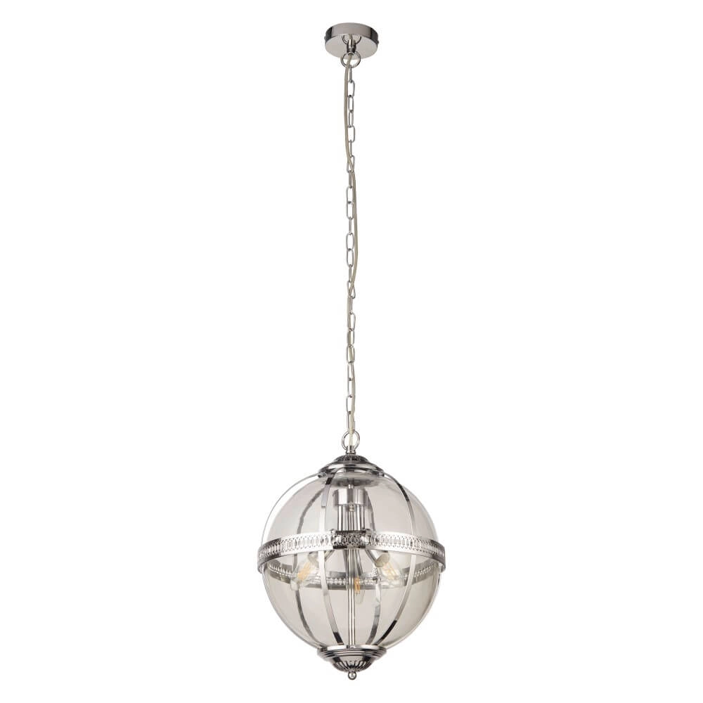 Klassieke hanglamp Coronet chroom Klassieke hanglamp Coronet chroom