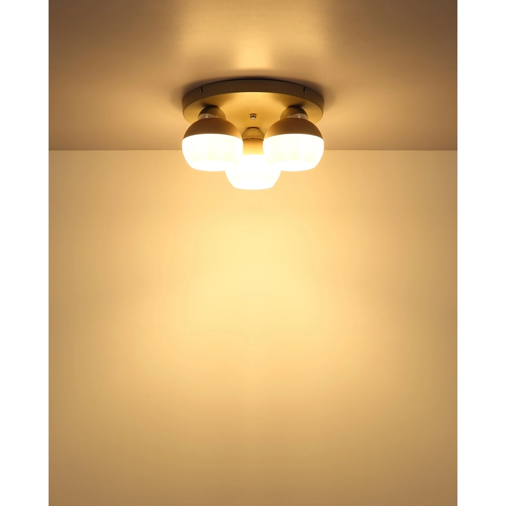 Plafondlamp Ragusa 3-lichts zand bruin Globo 9007371569793