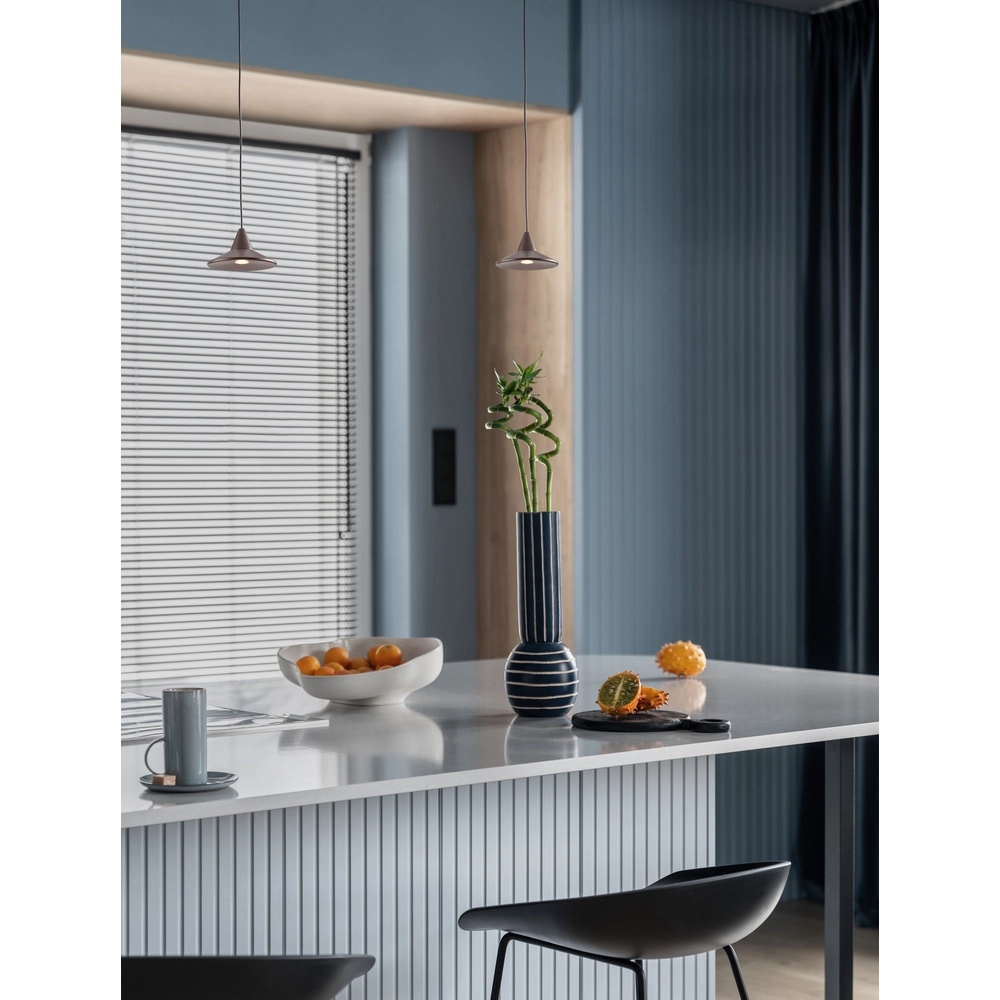 Hanglamp Dro strak design koffie bruin Lyora 5212017445353