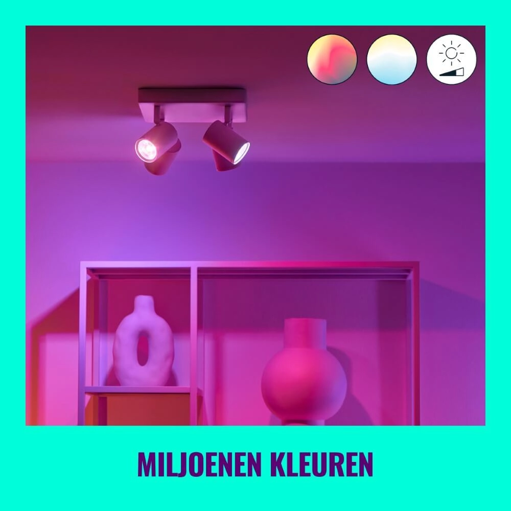 4-lichts opbouwspot Imageo smart - wit WiZ 8719514554559